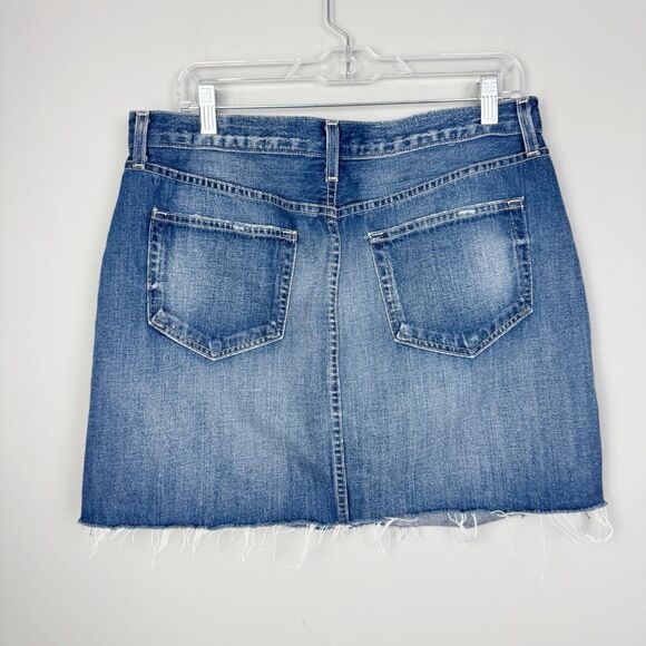 L’AGENCE | Jolene Distressed Denim Jean Mini Skirt in Newberry Women’s Size 31 - Picture 9 of 11